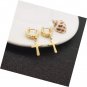 Cross Hoop Earrings for Men 4 Pair Stainless Steel Small Huggie Drop