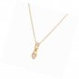 Gold Dipped Cat Loved Alien Necklace 16 inch
