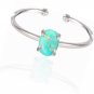 14K Rose Gold Plated Opal Ring, White/Green/Pink, Adjustable Size