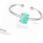 14K Rose Gold Plated Opal Ring, White/Green/Pink, Adjustable Size