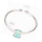 14K Rose Gold Plated Opal Ring, White/Green/Pink, Adjustable Size