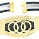 Alpha Jewelry Designer Luxury Cable Wire Bracelet For Women Men (Black And 3