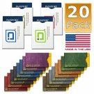 Set of 20 RFID Blocking Sleeves 16 Credit Card & 4 Passport  Protector Sleeves