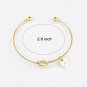 Personalized Alphabet Letter Cuff Bracelet Adjustable Heart Charm for Women gift