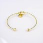 Personalized Alphabet Letter Cuff Bracelet Adjustable Heart Charm for Women gift