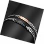 2pcs Stainless Steel Couples Bracelets Matching Link Chain Wristband with Box