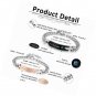 2pcs Stainless Steel Couples Bracelets Matching Link Chain Wristband with Box