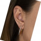 18K Gold Plated Earrings with Cubic Zirconia Stones – Ear Drop CZ Stud