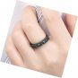 Black Gold Plated Emerald Green Square Cubic Zirconia CZ Eternity Ring