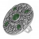 Traditional Oxidised Faux Stone Adjustable Ring for Women Tribal Fashion Jewelry