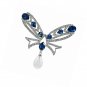 Austrian Crystal Bow Brooch Rhinestone Jewelry with Simulated Pearl Accessories