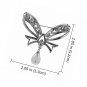Austrian Crystal Bow Brooch Rhinestone Jewelry with Simulated Pearl Accessories