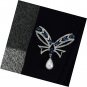 Austrian Crystal Bow Brooch Rhinestone Jewelry with Simulated Pearl Accessories