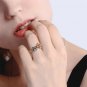 NoFade Retro Sterling Silver Cute Bee And Flower Knuckle Ring Oxidized Ring For