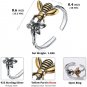 NoFade Retro Sterling Silver Cute Bee And Flower Knuckle Ring Oxidized Ring For
