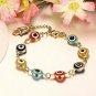 Blowin Multi Color Evil Eye Bracelet Stainless Steel Hand Of Fatima Hamsa Charm