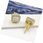 Square 18K Gold Plated Cubic Zirconia Stud Earring Fashion Bride Jewelry