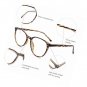 Round Blue Light Blocking Glasses UV Filter Computer Optical Eyewear