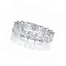 14K White Gold Plated Cubic Zirconia Ring Band Stackable Rings