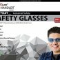 SAFE HANDLER Safety Glasses, Green Polycarbonate Lens (Box Of 12)