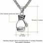 U7 Men Steel Chain Boxing Glove Pendant Necklace Cool Stainless Necklace (Small)