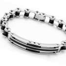 Men Stainless Steel Bike Link Chain Wristband Bracelet