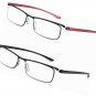 Reading Glasses 2 Pack TR90 Temple Metal Full Frame Rectangle Stainless Steel