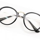 V.W.E. Vintage Inspired Metal Bridge Round Oval Clear Lens Eye Glasses