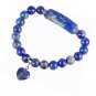 Healing Stone Bracelets 8mm Beads Chakra Crystal Energy Heart Charm Handmade