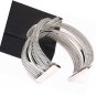 Cuff Bracelet Wide Open Bangle Metal Twisted Hollow Hoop Bangles