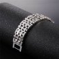 U7 Men Platinum Plated Link Bracelet Classic Curving Wrist Chain Solid Bangle