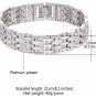 U7 Men Platinum Plated Link Bracelet Classic Curving Wrist Chain Solid Bangle