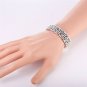 U7 Men Platinum Plated Link Bracelet Classic Curving Wrist Chain Solid Bangle