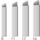 50pcs Permanent Makeup Needle Manual Eyebrow Tattoo Microblade Sloped Needles