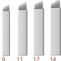 50pcs Permanent Makeup Needle Manual Eyebrow Tattoo Microblade Sloped Needles