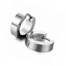 Stainless Steel Black Unique Small Hoop Earrings for Men Huggie 1 Pairs