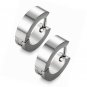 Stainless Steel Black Unique Small Hoop Earrings for Men Huggie 1 Pairs