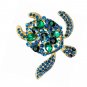 Turtles Brooch Pins Light Blue Austrian Rhinestone Crystal Jewelry