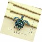 Turtles Brooch Pins Light Blue Austrian Rhinestone Crystal Jewelry