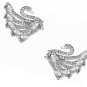 Swan Hypoallergenic Cluster Stud Earrings Cubic Zirconia Sterling Silver