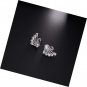 Swan Hypoallergenic Cluster Stud Earrings Cubic Zirconia Sterling Silver