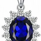 JewelryPalace Oval 3.2ct Princess Diana William Kate Middleton's Created Blue