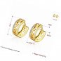Hoops Rose Gold Plated Rhinestone Inlay Zirconia Hoop Earrings Christmas Gift