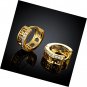 Hoops Rose Gold Plated Rhinestone Inlay Zirconia Hoop Earrings Christmas Gift