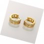 Hoops Rose Gold Plated Rhinestone Inlay Zirconia Hoop Earrings Christmas Gift