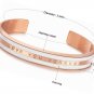 Cuff Bangle Bracelet 14K Rose Gold Plated Stainless Steel Bracelets