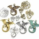 100g (20pcs) Craft Supplies Mixed Flying Dragon Charms Pendants Beads Charms