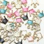 Dandan DIY 30pcs Mini Multi-Colors Colorful Alloy Crown Pendant For Necklace