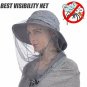 UShake Mosquito Head Net Hat, Safari Hat Sun Hat Bucket Hat With Hidden Net Bug