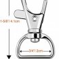Paxcoo 60Pcs Key Chain Hooks With D Rings For Lanyard And Sewing Projects